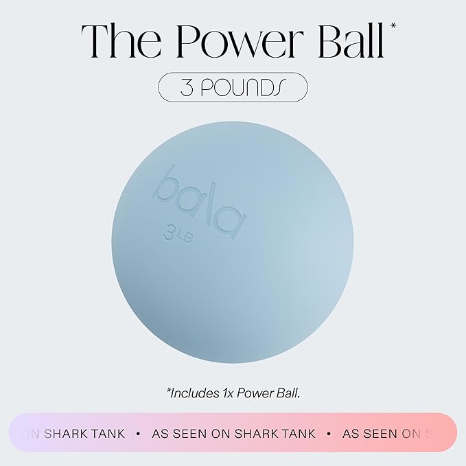 Bala Power Ball, Weighted Toning Exercise Ball for Pilates, Yoga, Home Fitness & More - Workout Ball for Strength & Core Training, Aerobics & Working Out to Improve Balance & Sculpt