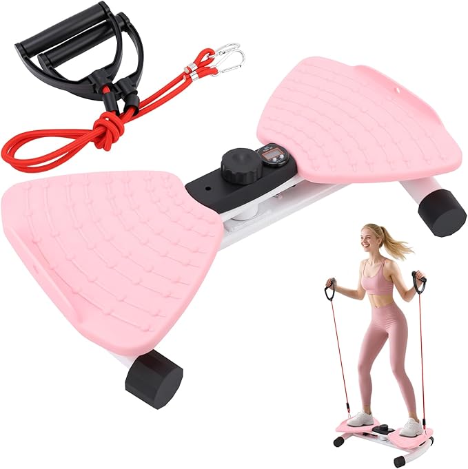 Waist Board, Noiseless Waist Machine, Adjustable Exercise Twist Board, Waist Sculptor Twist with Digital Display, 220.5 Lbs Load Capacity