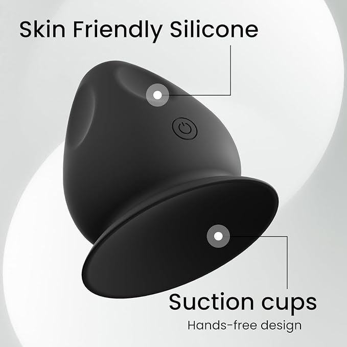 Mountable Massage Ball with Suction Base, Sports Relaxation Muscle Massage Tool, Deep Tissue Trigger Point Massager (Black)
