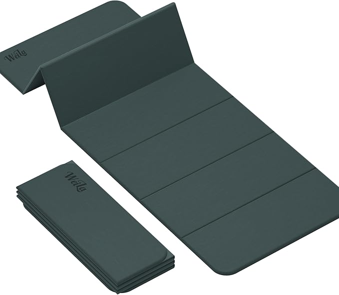 1/2 Inch Extra Thick Yoga Mat Pilates Equipment, 70"x24" Odorless Workout Mats for Home Gym, Non-slip Exercise Mats for Women Men Home Workout, Foldable Yoga Mats for Travel Camping Sleeping