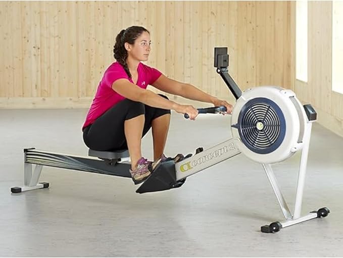 Concept2 RowErg Model D Indoor Rowing Machine with PM5 Monitor, Device Holder, Adjustable Air Resistance, Easy Storage (Gray)