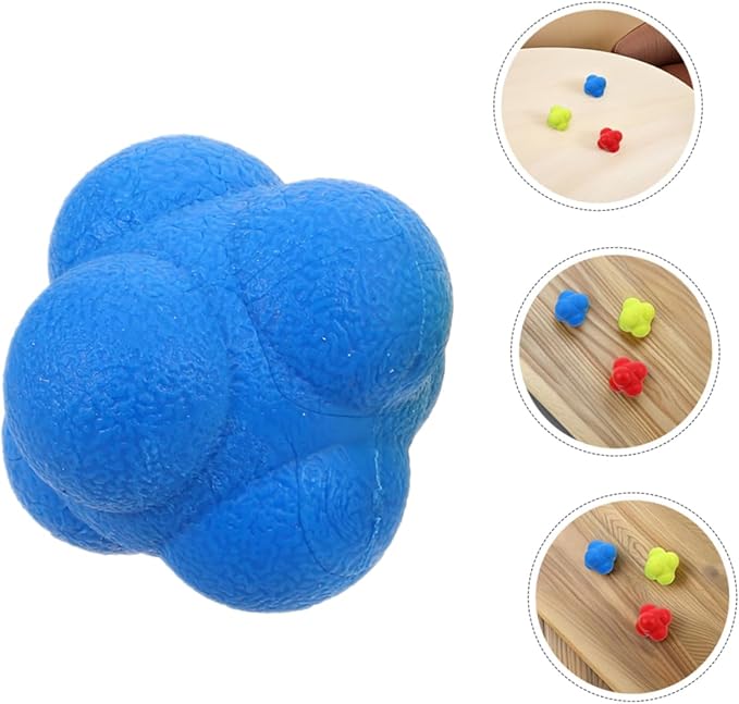6pcs Hexagon Reaction Training Balls for Speed and Agility Enhance Hand Eye Coordination Functional Sports Equipment for Kids and Adults Reflex Training Tool