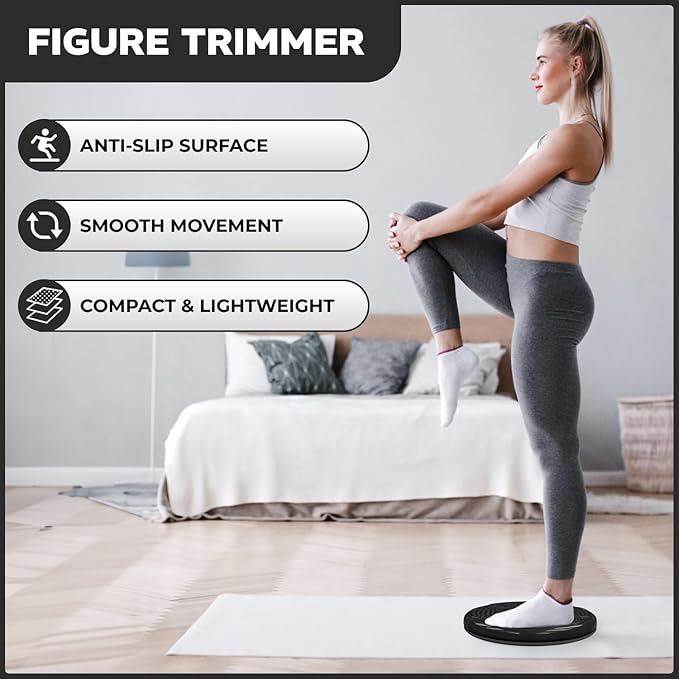 Daiwa Felicity Figure Trimmer Ab Twister Board - Waist Twister Machine for Core & Abs Exercise - Waist Twisting Fitness Tool, Dizzy Disc Twist Board for Slimming Workout & Reflexology