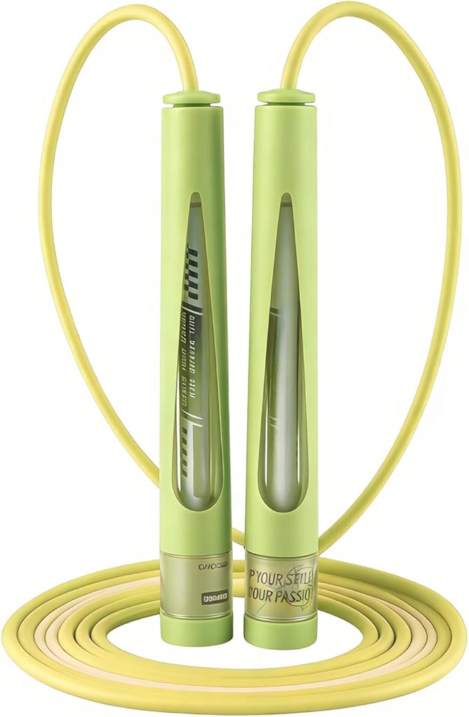 YUEDONG Adjustable Jump Rope Dual Ball Bearings,Tangle-Free 2-Section Rope,Self-Locking,Ergonomic Handles for Fitness,Boxing,HIIT,Men Women Kids