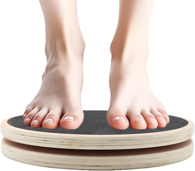 Waist Training Board, Wooden Waist Whisper Anti Slip, 40cm Exercise Equipment for Home Use, Body Trainer Rotating Fitness Gear, Workout Accessory with Function Design, Twist Board for Arms Trims