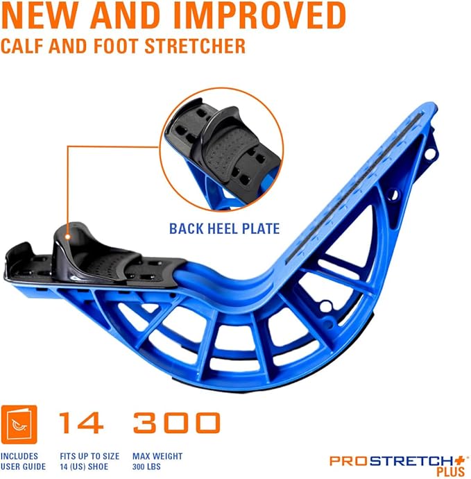 ProStretch Plus Customizable/Adjustable Calf Stretcher and Foot Rocker for Plantar Fasciitis, Achilles Tendonitis, and Tight Calves