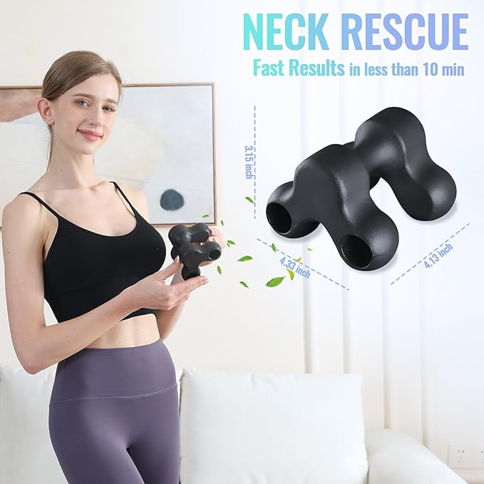 Occipital Release Tool Trigger Point Massage Tool Neck Massage Cervical Neck Manual Back Massager for Pain Relief Deep Tissue Home Use Suitable The Whole Body