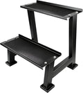 2 Tiers Kettlebell Storage Rack,Weight Rack for Home Gym Dumbbells with Anti Slip mats,Kettlebell Rack for Home Gym for Storing Kettlebells,Dumbbells,and Other Fitness Equipment