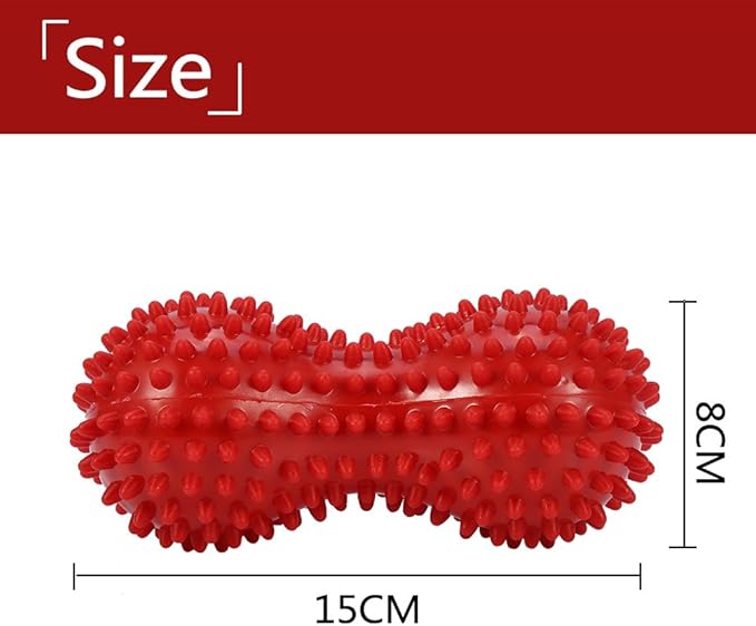 Spiky Massage Ball Peanut Massager Ball Fitness Exercise Mobility Peanut Ball Pain Muscle Steess Foot Myofascial Relief for Plantar Fasciitis Heel Foot Arch Pain ()