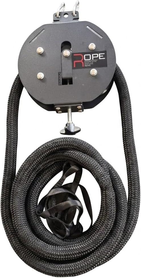 Metal Rope Resistance Trainer, Suspension Climbing Rope Machine for Upper Body Strength & Endurance, Manual Adjustable Pulley Cable System for Home and Gym