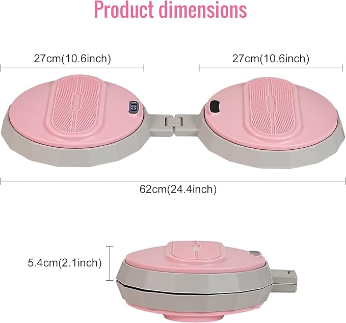 Waist Twister Machine, Foldable Portable Exercise Twist Board for Women Men, Noiseless Ab Twister for Home Gym Equipment, 618 lbs Capacity | Track Reps