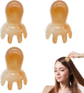 3Pcs Octopus Head Massager Comb Head Massages Tools Manual Acupressure Device with 8 Flexible Nodes Can Deeply Relax Compact and Easy to Carry Suitable for Home Office Use（Coffee Color）