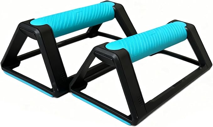Push Up Bars for Home Workout, Triangular Stable Support with Wrist Protection & Anti-Slip Base, Strength Training Handles for Men and Women, Pushup Stands for Chest Arm Exercise -1 Pair