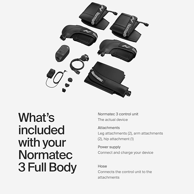 Hyperice Normatec 3 - Recovery System with Patented Dynamic Compression Massage Technology (Normatec 3 Full Body (Standard Legs + Hips + Arms)