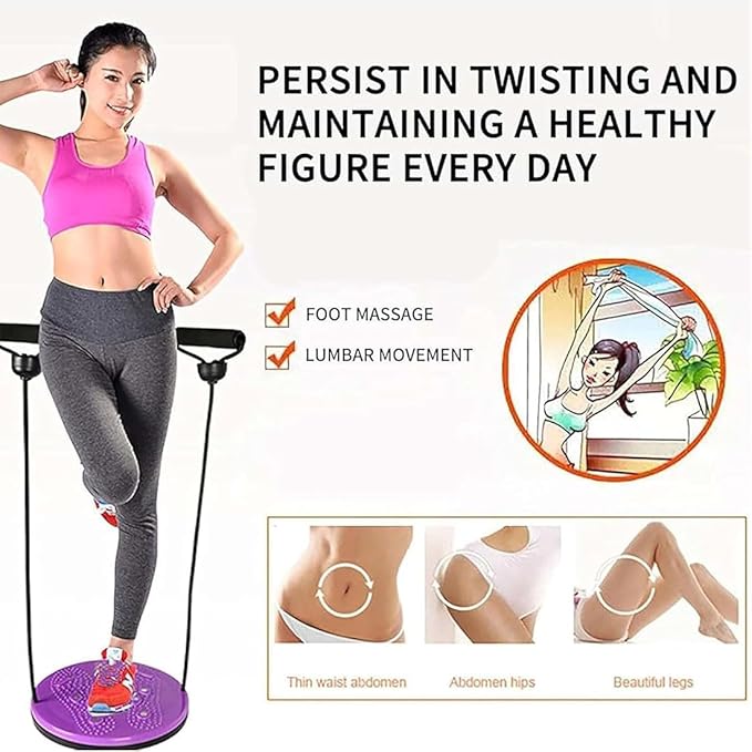 Waist Sculptor, 2026 New Waist Twister Machine Exercise with Arm Bands, Ab Board Waist Twist Machine for Exercise, Legs, Buttocks, Hip Exercise