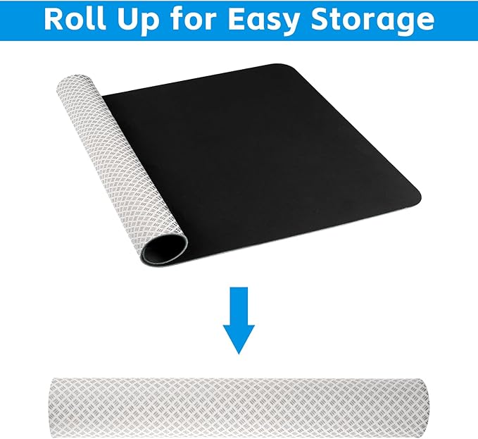 Non-Slip Workout Mat for Under Desk Elliptical Machine, Mats for Exercise Equipment, Suitable for Electric Seated Foot Pedal Exerciser, Enhanced Stability & Floor Protection