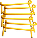 BlueDot Trading Speed & Agility Soccer/Football/Basketball Plyometric, Track/Running and All-Purpose Training Equipment Hurdle (Set of 6), Yellow, 9-inch