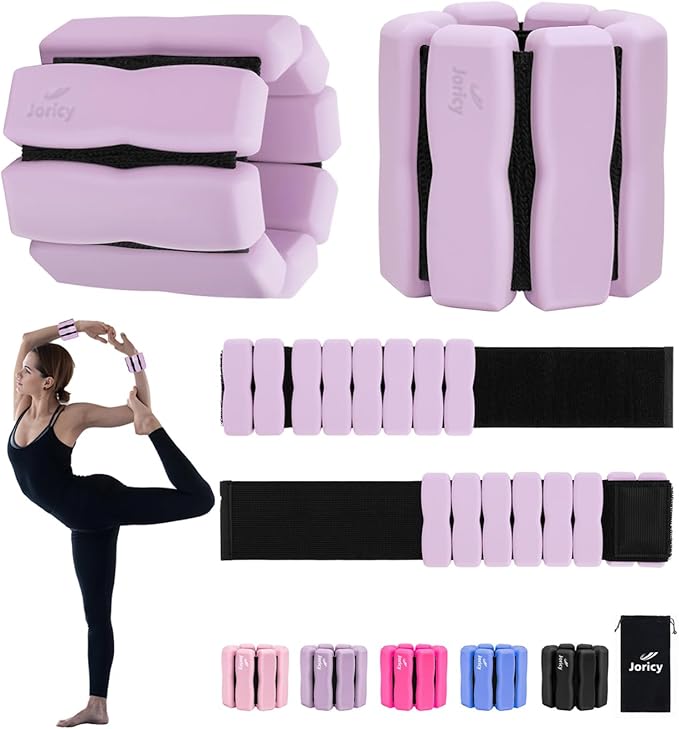 Wrist Ankle Weights for Women Men, Leg Arm Wrist Weights Bangles 1lb*2 1.5lb*2 2lb*2Wearable Weights Pilates Weighted Bracelet for Strength Training Walking Swimming Exercises Yoga Physical Therapy