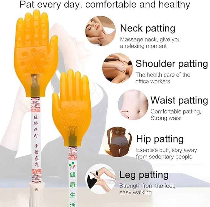 Ergonomic Silicone Body Acupoint Hammer Pat, Flexible Slap Board for Back and Shoulder Relief, Manual Patting Board Massage Tool for Muscle Tension, Portable Activator Slapping Tool for Full Body