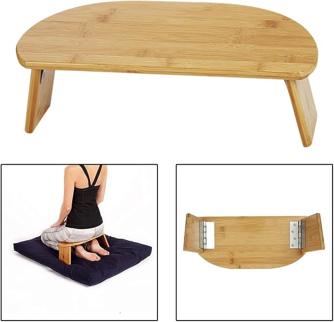 Meditation Bench Folding Wooden for Deeper & Longer Meditation Teahouse