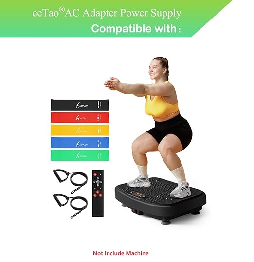 AC Power Cord Compatible with SoftGym Vibration Plate Exercise Machine Whole Body Workout Vibration Platform,Waver Vibration Plate for Home Fitness Power Supply Cord Cable