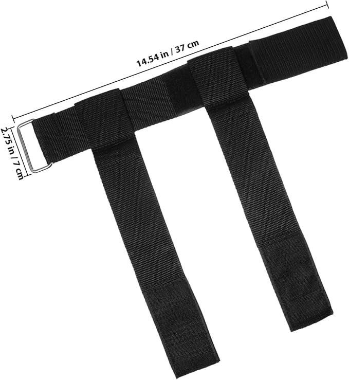 Adjustable Ankle Straps for Dumbbell Attachment, Black Exercise Foot Straps for Leg Workouts, Strength Training Gym Equipment, 1 Pair