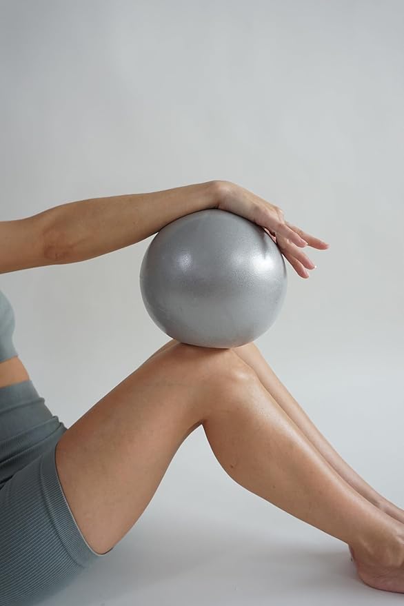 Pilates Pro Power Pack - Workout Essentials - 2.2lb Hand Weights, 2.2lb Ankle Weights/Wrist Weights, Resistance bands, Pilates Ball, Canvas Tote Bag - For Beginners or Advanced - Home or Gym/Studio Use.