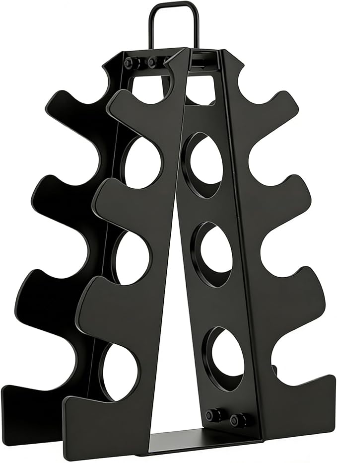 3-Tier | 4-Tier Dumbbell Rack for Dumbbells , A-Frame Weight Stand Only, Compact Space-Saving Design for Home Gym, Heavy-Duty Alloy Steel Organization Rack (Dumbbells Not Included ）