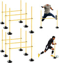 TNZMART 4.9 FT Agility Poles Adjustable Hurdles for Soccer Football Speed Training Equipment Track and Field