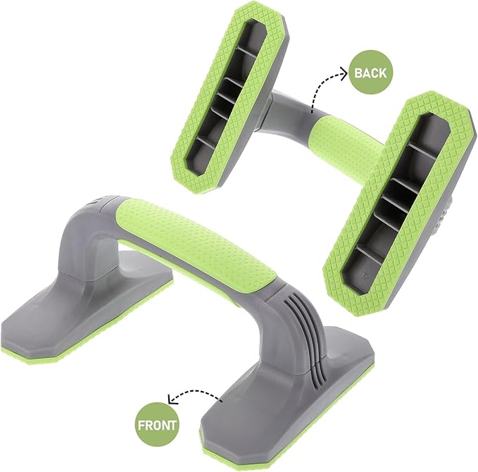GALPADA Push Up Bars Hand Stand Trainers 2pcs Plastic Non-Slip Strength Training Pushup Stands for Home Gym Floor Workout Fitness Exercise Equipment