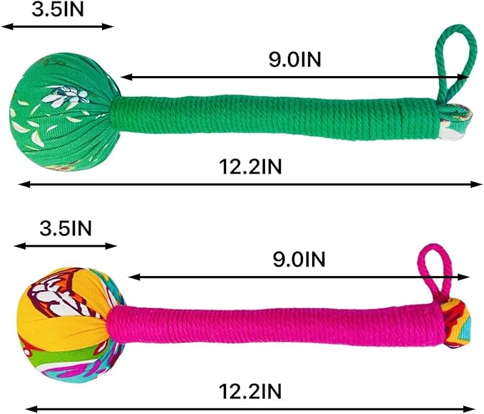 2PCS Long Size Lymphatic Drainage Massage Hammer,Manual Massage Hammer for Body, Back Massage Hammer Taichi,Wormwood Massage Hammer Sticks Muscle Relaxation 2PCS (Red/Green)
