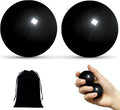 Hand Therapy Balls for Stress Relief,Baoding Balls for Women & Men,Marble Chinese Massage Ball Set for Hand Exercise,Arthritis,Brain Stress Relief,2 Pack with Storage Bag (1.38inch Black)