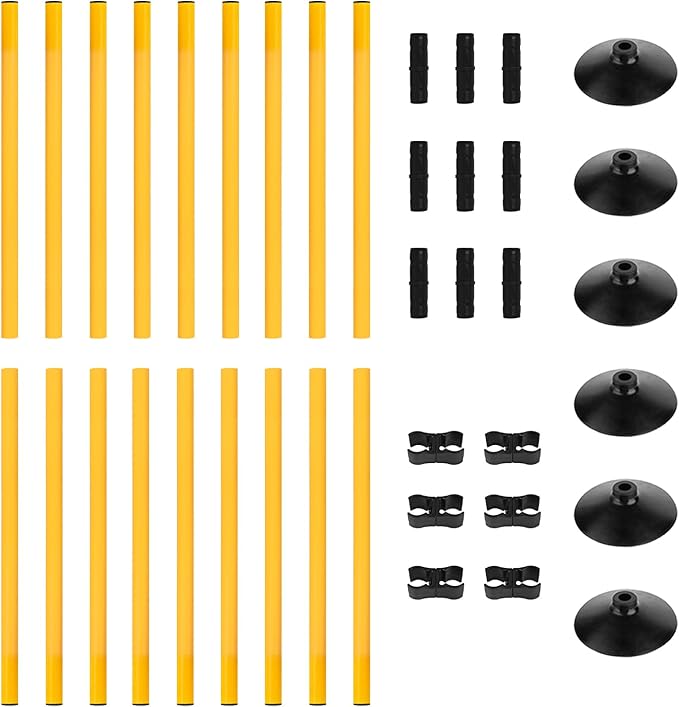 2.6FT Speed Agility Training Hurdles Set Adjustiable Height Jumping Hurdles Soccer Agility Poles for Beginner and Student