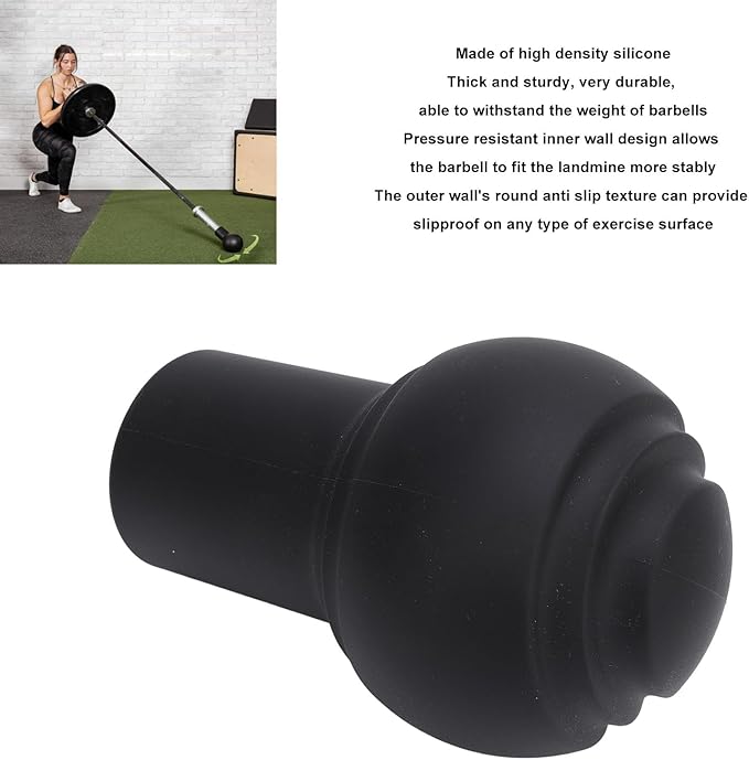 Landmine Attachment Silicone, Portable High Density Anti Slip Fitness Equipment - Heavy Duty Stability, Easy Installation, Versatile Strength Training Tool