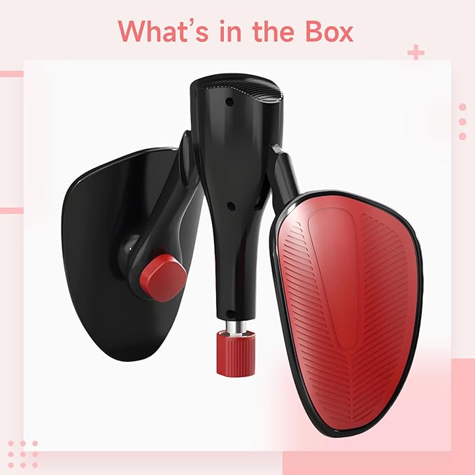 Inner Thigh Exerciser for Men & Women, Pc Muscle Trainer, Hip Trainer for Postpartum Recovery, Pelvic Floor Muscle Device, Black/Red