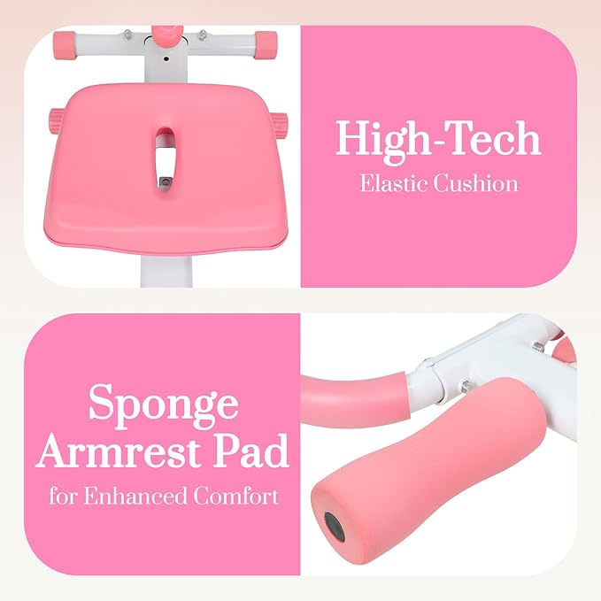 Ab Workout Equipment, Height Adjustable ab Trainer, Ab Machine Abdominal Exercise Equipment for Home Gym, Full Body Workout Equipment, Foldable Waist Trainer Suitable for Beginner