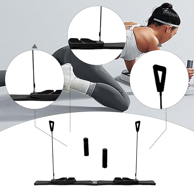 Colaxi Pilates Reformer Board Abdominal Board Exercise for Home Multi Purpose Workout Equipment for Women Training Portable