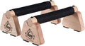 Push Up Stand, 2 PCS Wood Parallettes Bars, 9" Wooden Calisthenics Equipment, Handstand Blocks and Pushup Handles for Handle Stands Grip Strength Training, Planks Calisthenics
