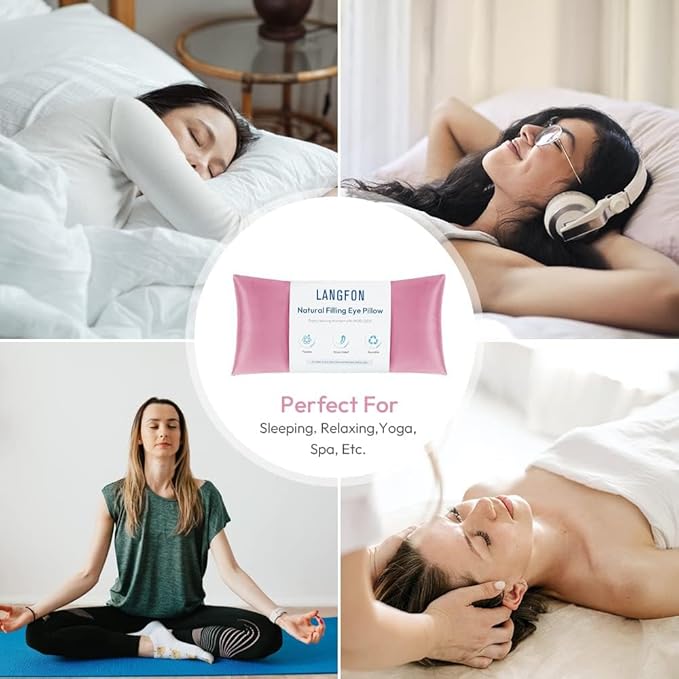Eye Pillows for Relaxation, Yoga Eye Pillow for Meditation, Microwavable Weighted