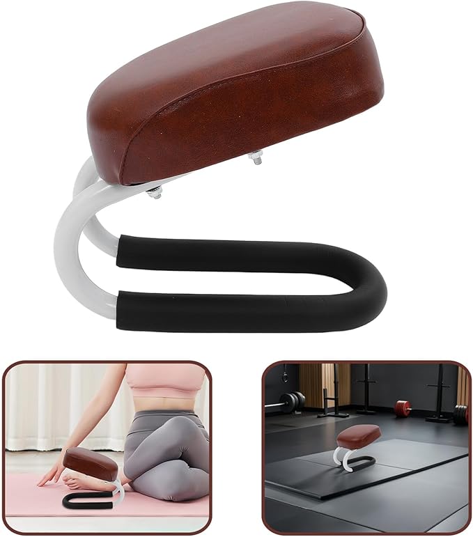 Cabilock Meditation Bench Floor Seat with Anti-Slip Cushion, Wooden Prayer Stool for Yoga and Seiza Posture, Portable Home Prayer Stool with Non-Slip Cover for Mindfulness and Meditation