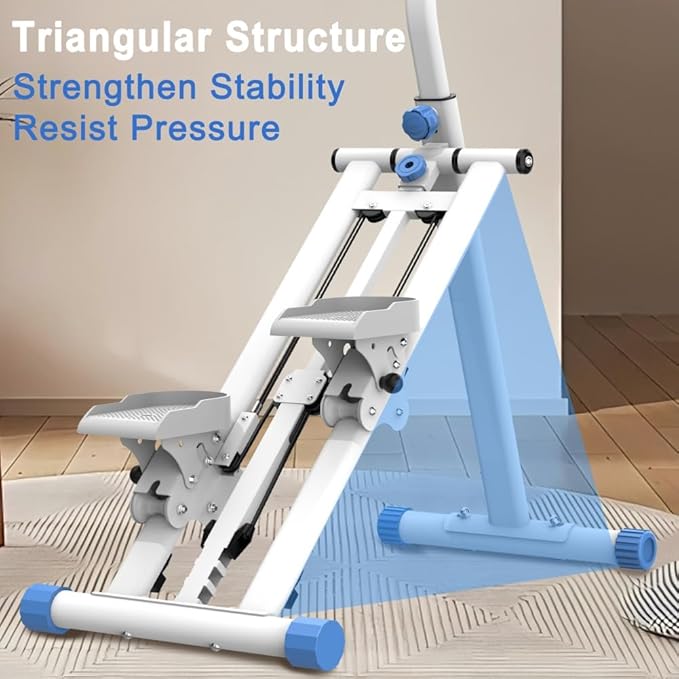Stair Stepper, 3 Levels Adjustable Resistance Stair Master, Full-Body Exercise Climber Fitness Equipment Foldable, Vertical Climber Workout Machine