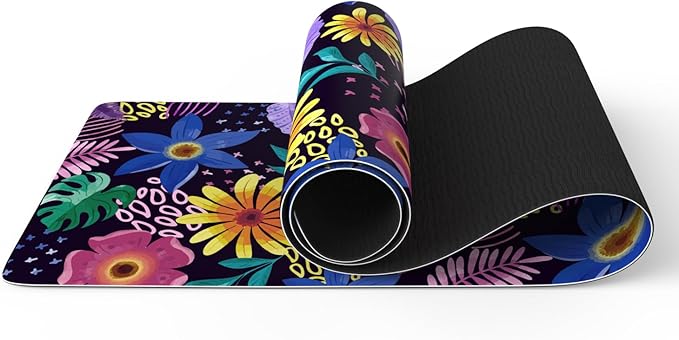 FOLAI Extra Thick Yoga Mat 6mm，pilates mat thick - Non-Slip Exercise Mat for HIIT, Pilates & Home Workouts & Workout with Free Carry Strap