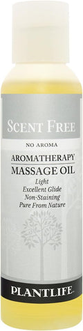 Plantlife Scent Free Massage Oil - Absorbs Deeply into The Skin and is Circulated Throughout, Providing Optimum Benefit to The Mind and Body - Made in California 4 oz