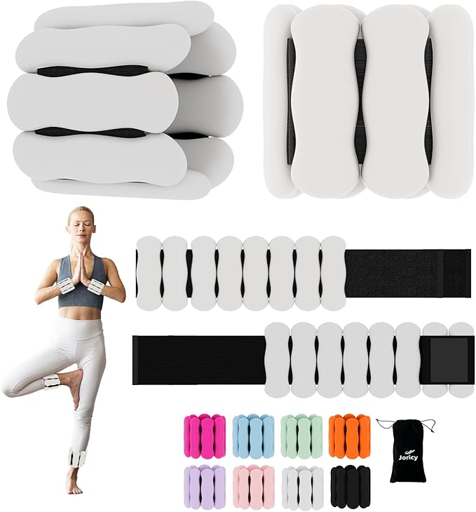 Wrist Ankle Weights for Women Men, Leg Arm Wrist Weights Bangles 1lb*2 2lb*2 Wearable Weights Pilates Weighted Bracelet for Strength Training Walking Swimming Yoga Physical Therapy