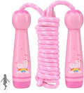 Jump Rope for Kids, Adjustable Toddler Jump Rope with Wooden Handle and Cotton Rope, Cute Skipping Rope for Boys and Girls Fitness Workout Exercise 8.5 Ft(Pink)