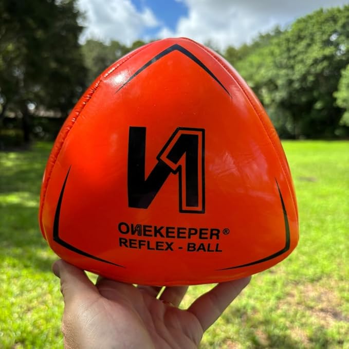 ONEKEEPER Soccer Reflex & Reaction Ball - White, Orange, Blue, Pink, and Fluo Yellow, Agility and Coordination Training for Kids and Juniors (Pump Not Included)