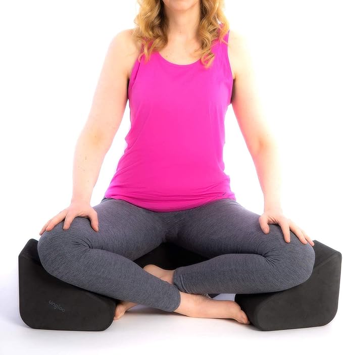 Ungloo Supportive Yoga Block Wedges for Seated Meditation – Elevates Knees, Reduces Hip Pressure, and Improves Cross-Legged Posture