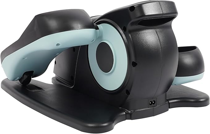 Portable Pedal Exerciser 5 Speed Gears Electric Elliptical Trainer with Remote Control and LCD Screen Under Desk Bike Pedal Exerciser for Home, Training Room, Offices