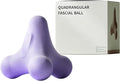 4-Node Quadrangular Fascia Massage Ball - Portable Trigger Point Therapy Tool for Muscle Relief, Myofascial Release & Facial Tension (Purple)