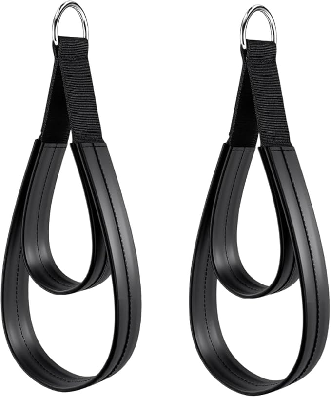 2Pcs Pilates Double Loop Straps for Reformer,Comfortable Grip Nonslip for Improve Flexibility Strength Dexterity Ankle Legs